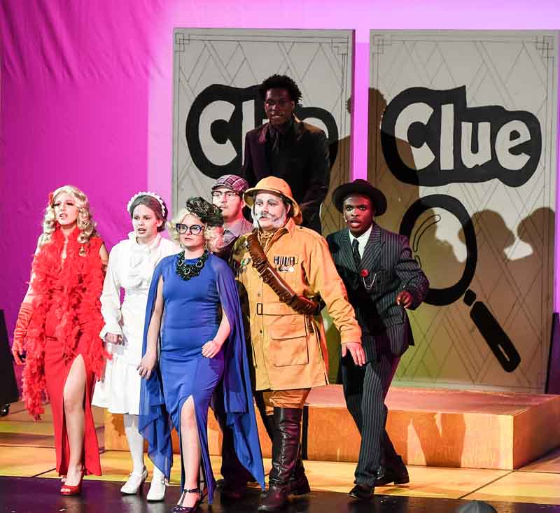 Students acting in Clue