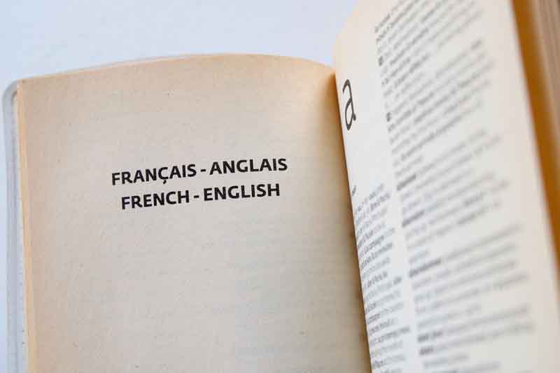 Spanish to French and English dictionary